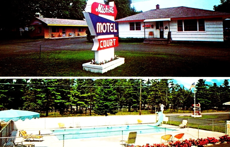 Mich-La Motel - Vintage Postcard
